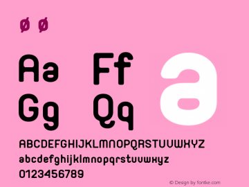 ø Version 1.000 Font Sample
