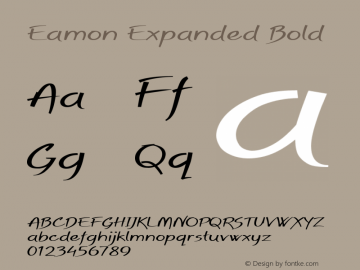 Eamon-ExpandedBold Version 1.500图片样张