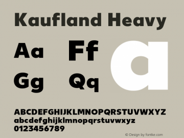 Kaufland Black Bold Version: 9.000 Font Sample