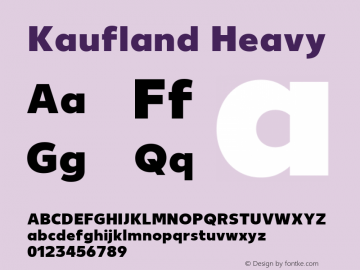 Kaufland Black Bold Version: 9.000 Font Sample