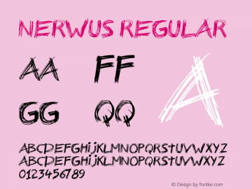 Nerwus Regular 1.0 Font Sample