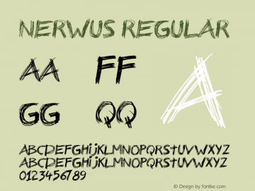 Nerwus Regular 1.0 Font Sample