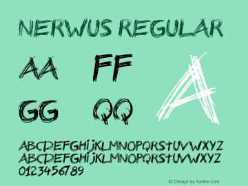 Nerwus Regular 1.0 Font Sample