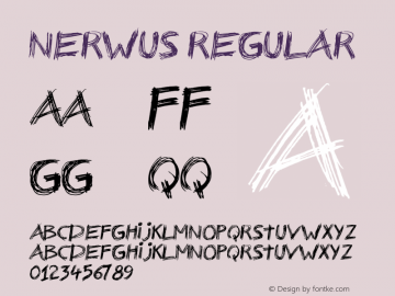 Nerwus Regular 1.0 Font Sample