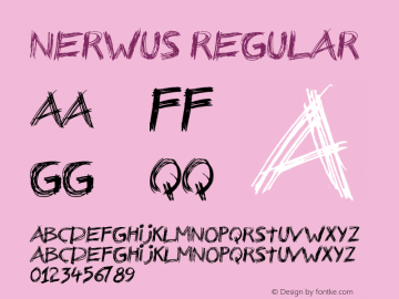 Nerwus Regular 1.0 Font Sample