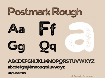 Postmark-Rough Version 1.000图片样张