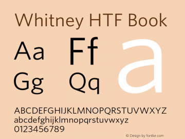 WhitneyHTF-Book Version 001.000 Font Sample