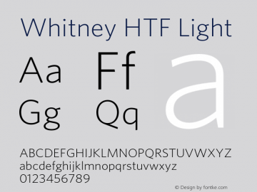 WhitneyHTF-Light Version 001.000图片样张