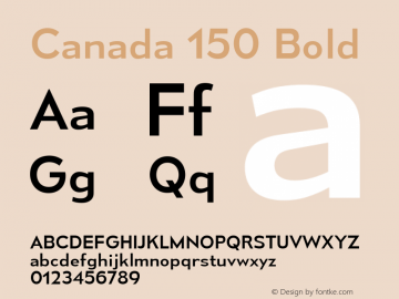 Canada150Rg-Bold Version 1.003图片样张