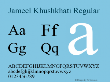 Jameel Khushkhati Version 3.5图片样张