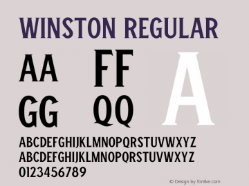 Winston-Regular Version 1.000;PS 001.000;hotconv 1.0.88;makeotf.lib2.5.64775图片样张