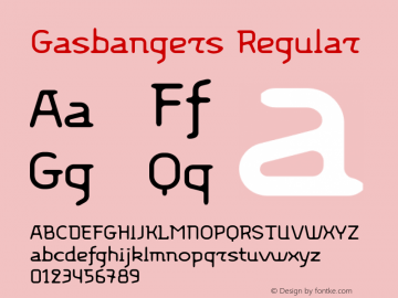 Gasbangers 1.000 Font Sample