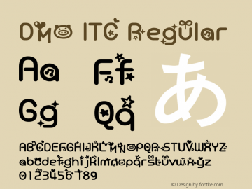 DMO ITC Version 1.20 Font Sample
