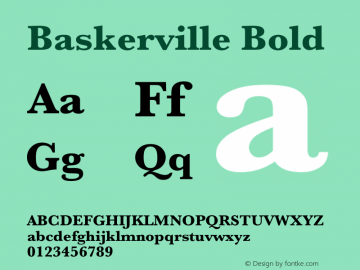 Baskerville Bold 12.0d2e3图片样张