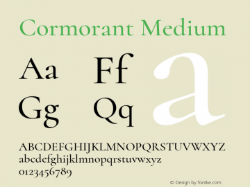 Cormorant Medium Version 3.400图片样张