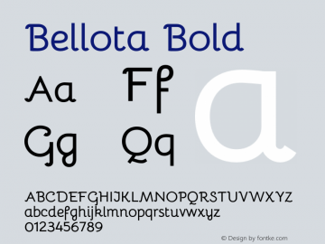 Bellota Bold Version 3.000;PS 003.000;hotconv 1.0.88;makeotf.lib2.5.64775图片样张