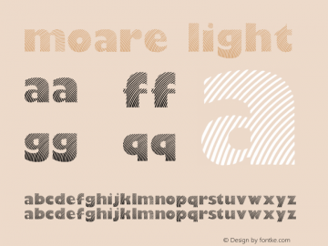 Moare Light Version 1.000 Font Sample