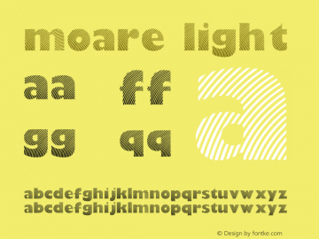 Moare Light Version 1.000 Font Sample