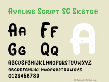 Avaline Script SC Sketch 1.000图片样张