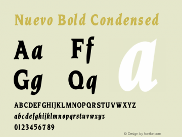 Nuevo Bold Condensed V1.00 Font Sample