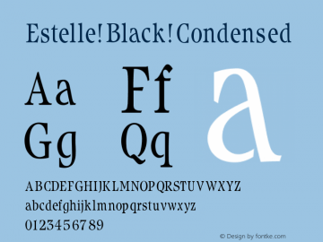 Estelle Black Condensed V1.00图片样张