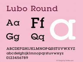 Lubo Round V1.00 Font Sample