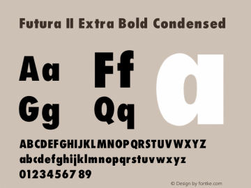 Futura II Extra Bold Condensed V1.00图片样张