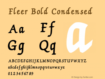 Fleer Bold Condensed V1.00 Font Sample