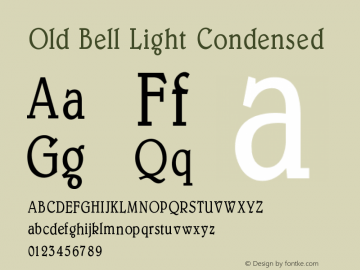 Old Bell Light Condensed V1.00图片样张