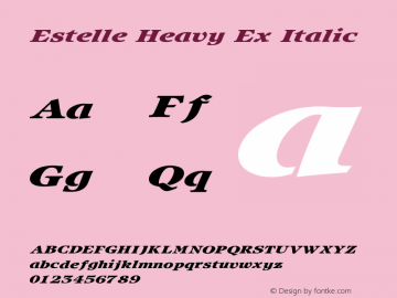 Estelle Heavy Ex Italic V1.00图片样张