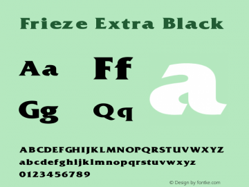 Frieze Extra Black V1.00 Font Sample