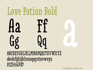 LovePotionBold Version 1.000图片样张