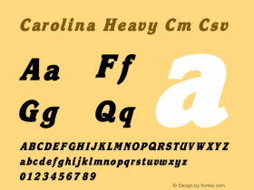 Carolina Heavy Cm Csv V1.00 Font Sample