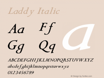 Laddy Italic V1.00图片样张