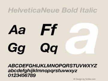 12 pt. Helvetica* 76 Bold Italic   14472 Version 001.100 Font Sample