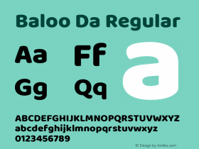 Baloo Da Version 1.425;PS 1.000;hotconv 16.6.51;makeotf.lib2.5.65220; ttfautohint (v1.6) Font Sample