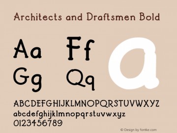 Architects and Draftsmen Bold Version 1.000;PS 001.000;hotconv 1.0.88;makeotf.lib2.5.64775图片样张