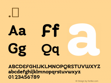 . Version 1.000 Font Sample