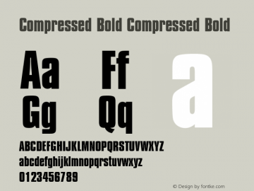 Compressed Bold Version 1.070图片样张