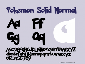 Pokemon Solid Normal Version 1.0 Font Sample
