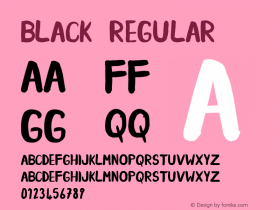 Black Version 1.0 Font Sample