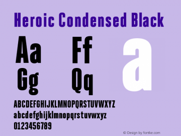 HeroicCondensed-Black 1.0; pdf-x uazero; original kerning;图片样张