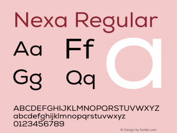 Nexa Version 001.001 Font Sample