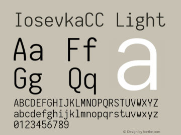 IosevkaCC Light 1.13.0; ttfautohint (v1.6) Font Sample