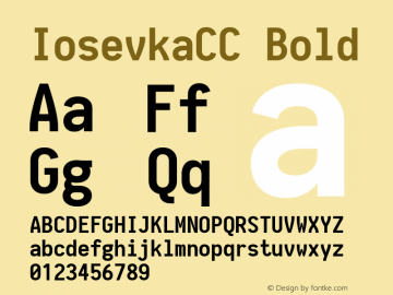 IosevkaCC Bold 1.13.0; ttfautohint (v1.6) Font Sample