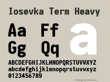 Iosevka Term Heavy 1.13.0; ttfautohint (v1.6)图片样张