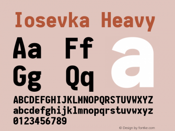 Iosevka Heavy 1.13.0; ttfautohint (v1.6) Font Sample