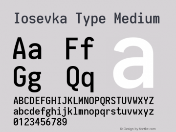 Iosevka Type Medium 1.13.0; ttfautohint (v1.6)图片样张