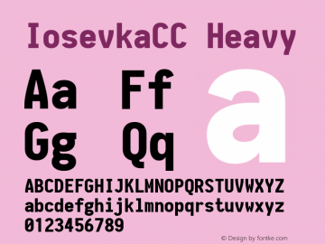 IosevkaCC Heavy 1.13.0; ttfautohint (v1.6) Font Sample