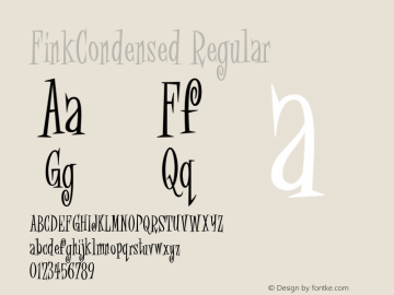 FinkCondensed Regular Version 001.000 Font Sample